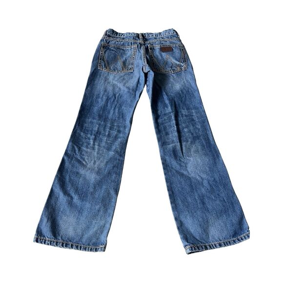 Wrangler Retro Jeans Youth Boys 14 Regular (28x28) Blue Relaxed Bootcut  Western - Picture 6 of 6